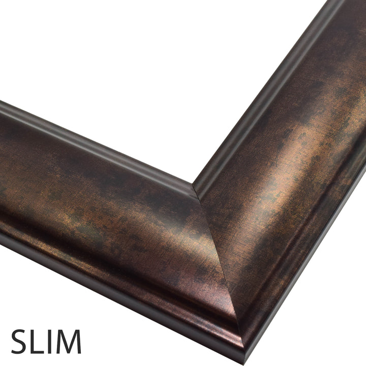 Pemaquid Dark Bronze Slim Mirror Frame