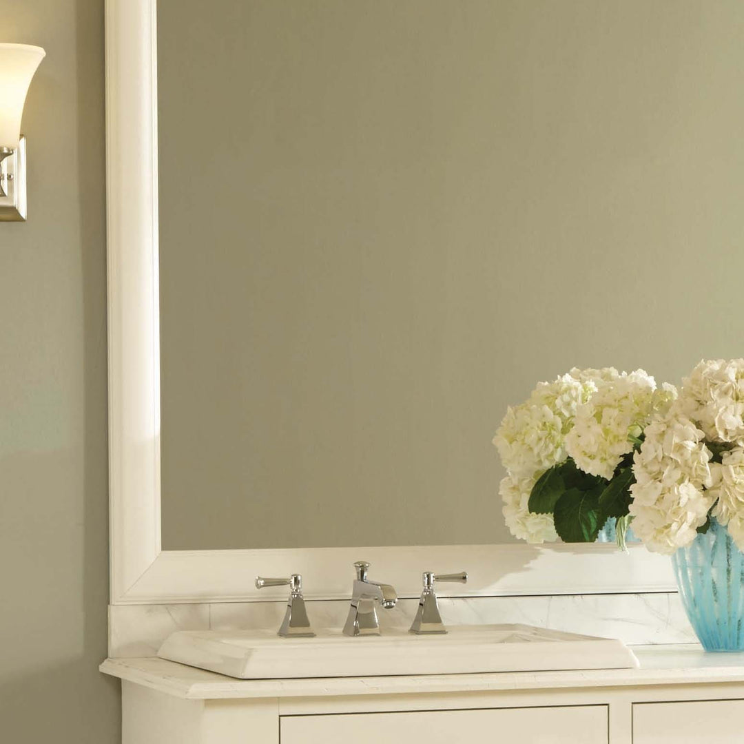 Pemaquid Porcelain White Bathroom Mirror Trim