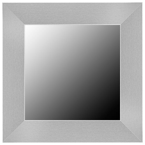 Highline Slim Satin Nickel Framed Mirror