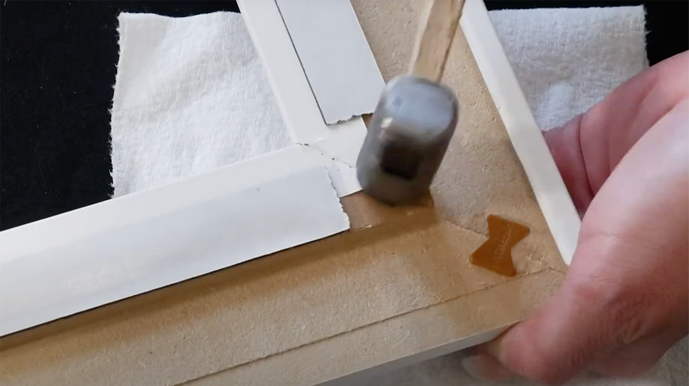 Easily Assemble Stick-on Frames for Mirrors