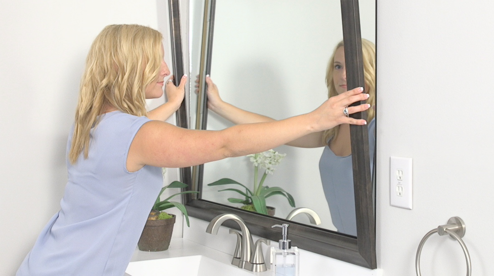 Press On Mirror to Backsplash