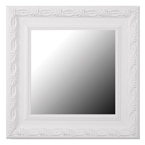 Acadia Dove White Framed Mirror