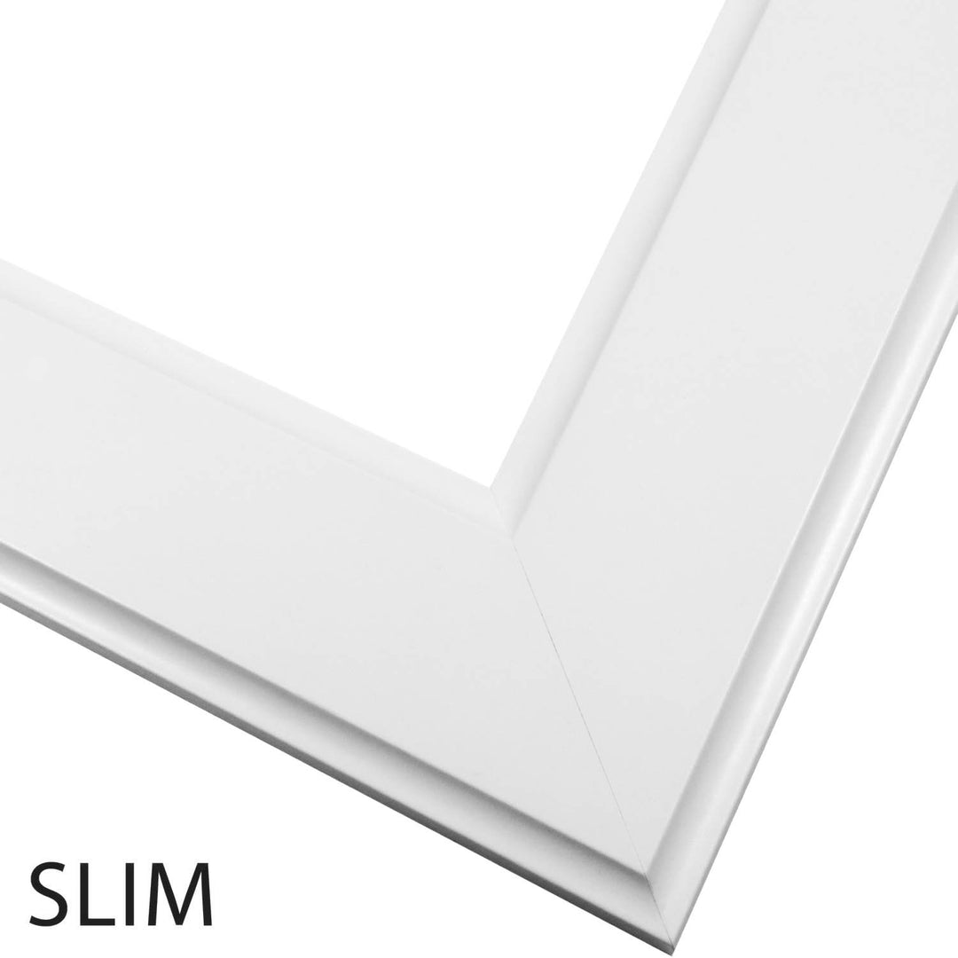 Annandale White Slim Framed Mirror
