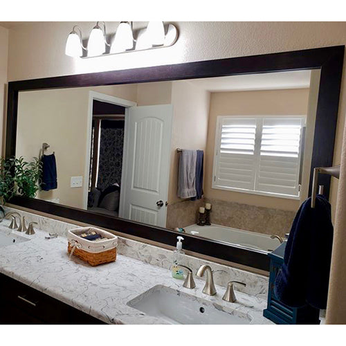 Cherokee Espresso Walnut DIY Bathroom Mirror Frame