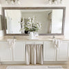 Grey Framed Bathroom Mirror Double Sinks