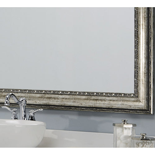 Silver Ornate Bathroom Wall Mirror Framing
