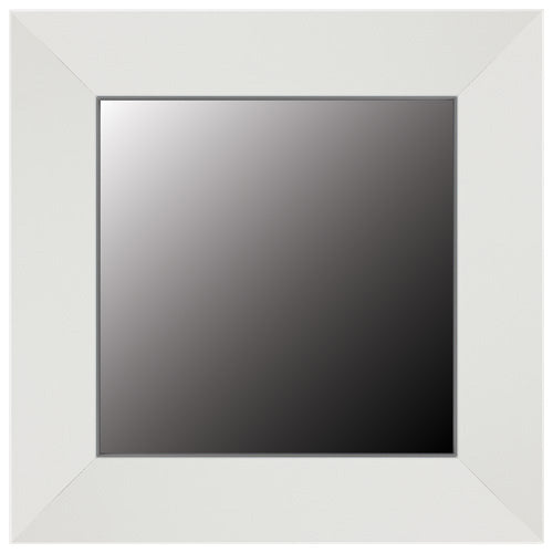 Thin Bright White Wood Framed Mirror