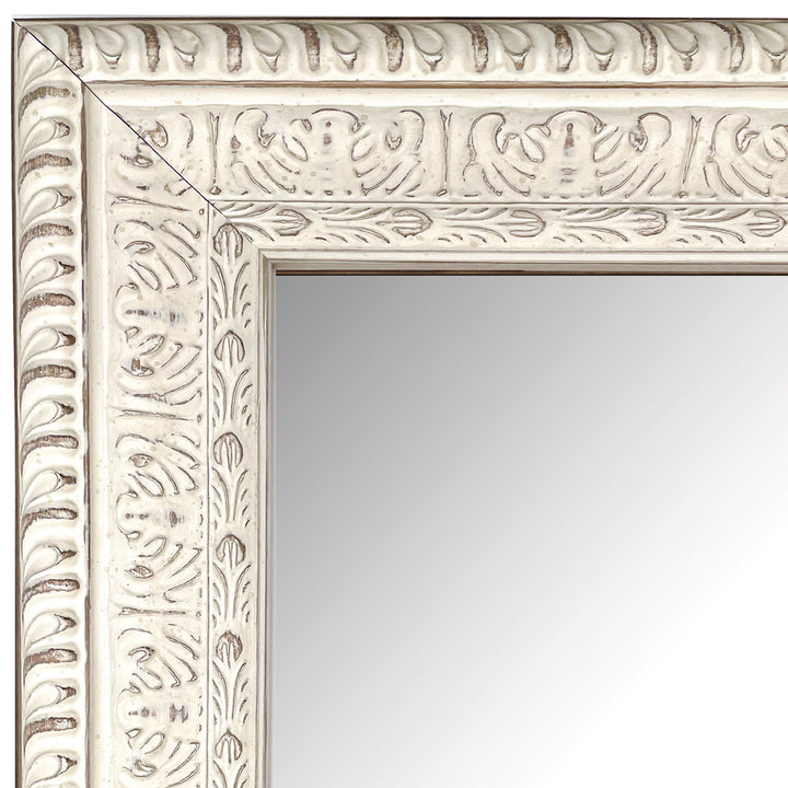 Newport Weathered White Mirror Frame