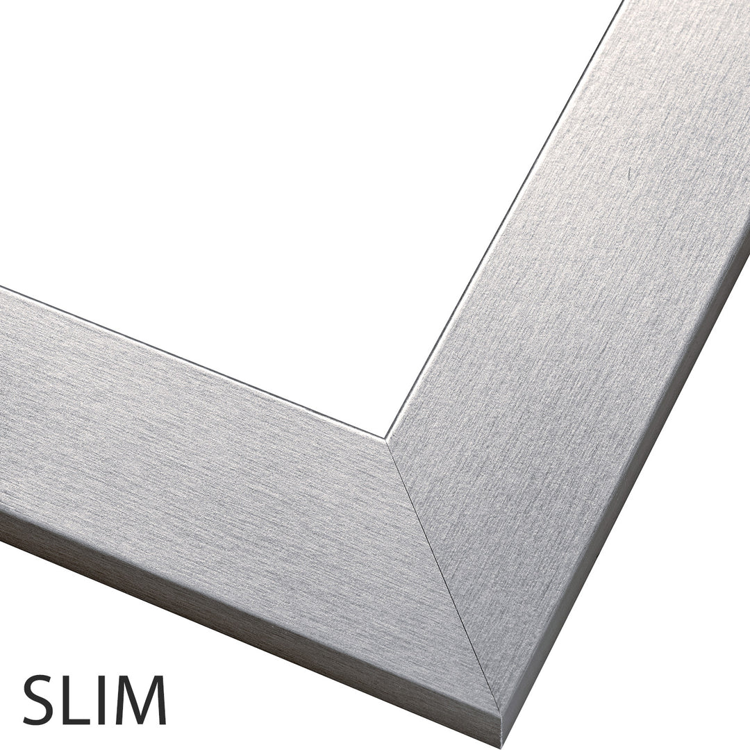 Highline Satin Nickel Slim Mirror Frame