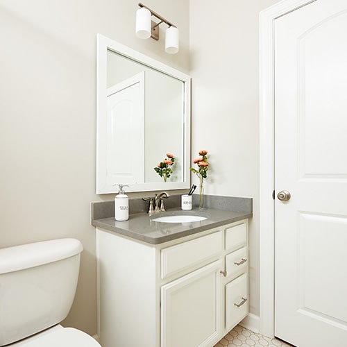 Highline Slim Small White Sink Mirror Frame