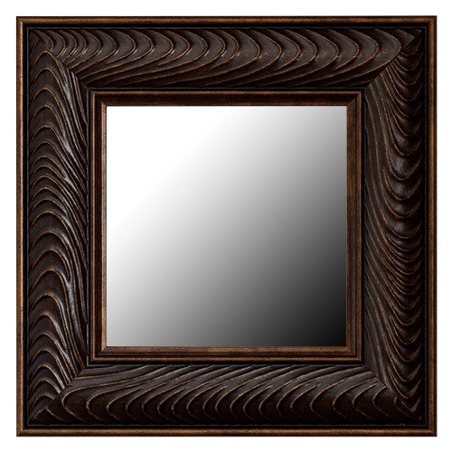 Venetian Bronze Wave Framed Mirror
