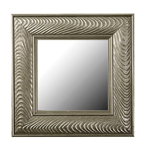 Venetian Silver Wave Framed Mirror